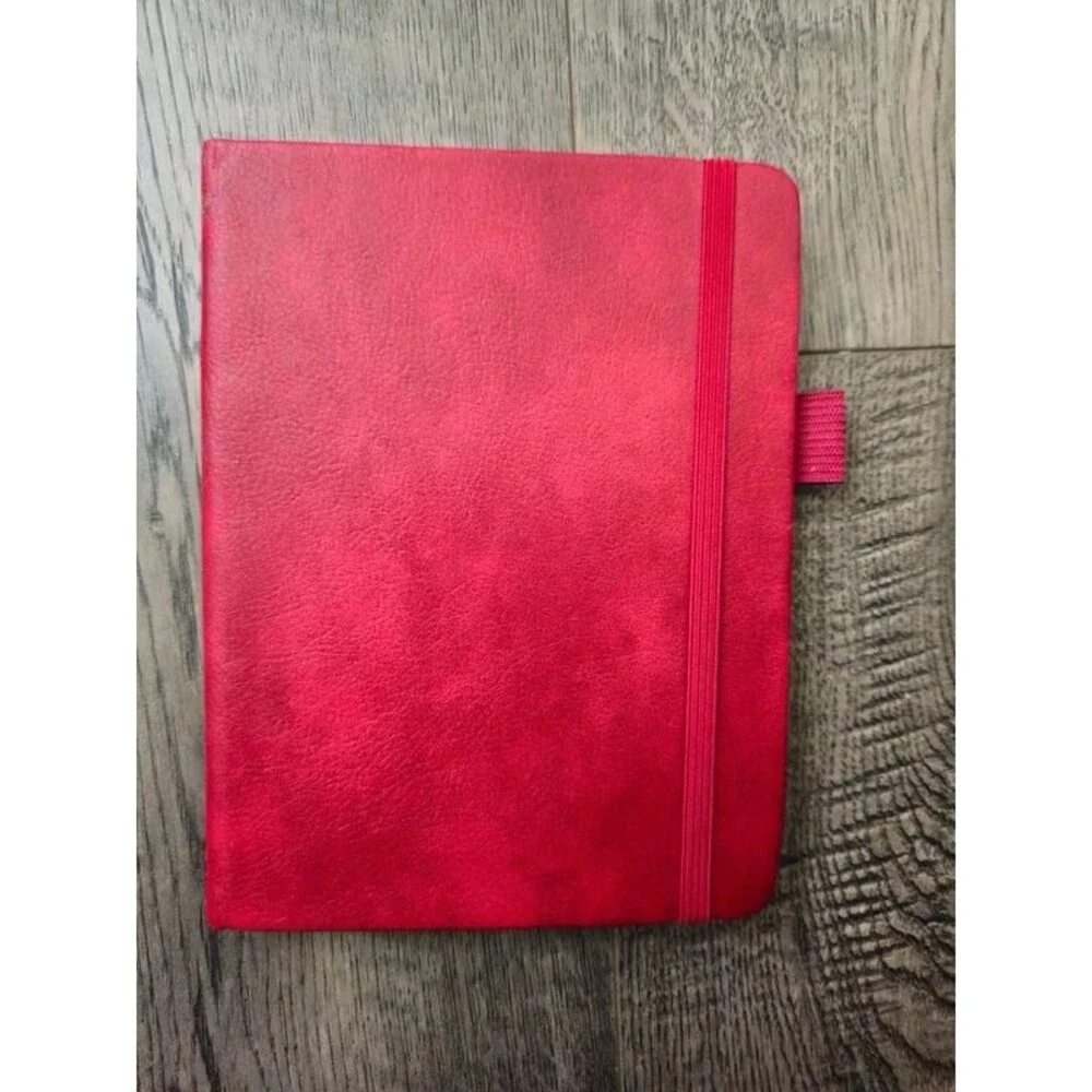 Password Keeper Organizer Red Faux Leather Alphabetical Tabbed Address Book
